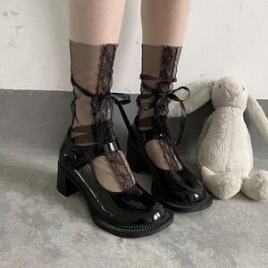 2/$20 Brand New Ribbons Black Stocking Tights Socks